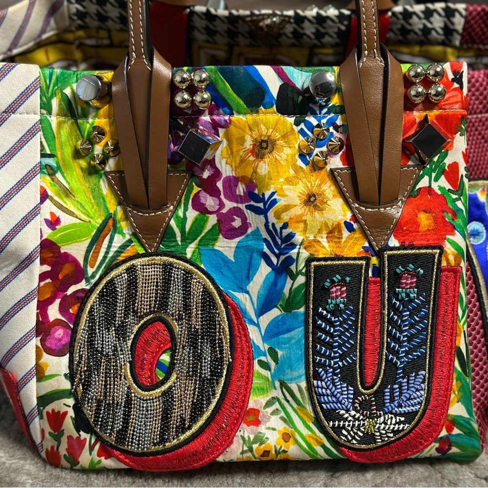 Christian Louboutin Vibrant Red and Yellow Totes